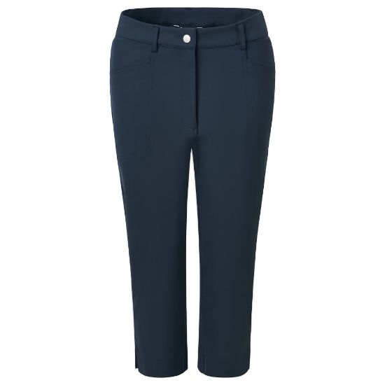 Abacus Ladies Elite 4-Way Stretch Navy Golf Capri Front View