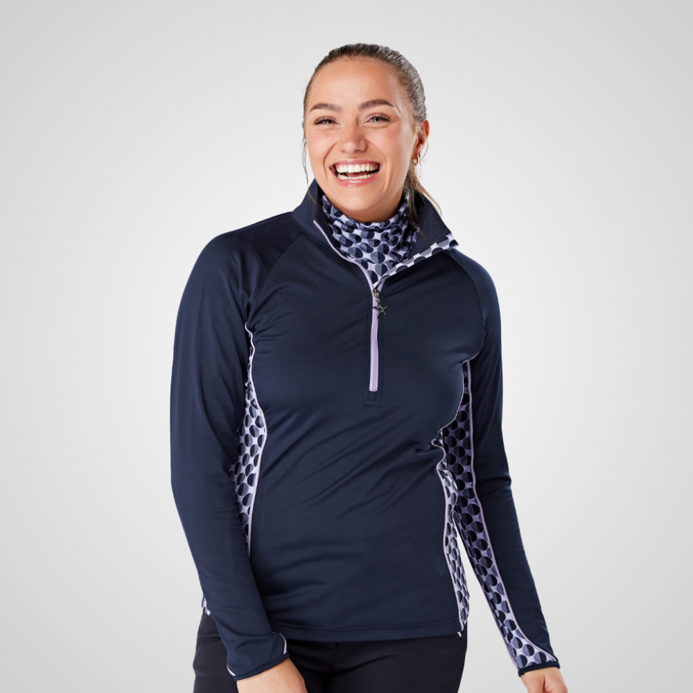 Swing Out Sister Ladies Sophie Print 1/4 Zip Golf Midlayer