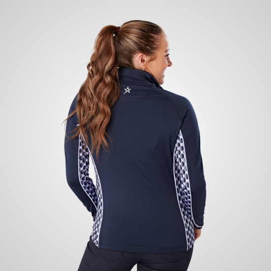 Picture of Swing Out Sister Ladies Sophie Print 1/4 Zip Golf Midlayer