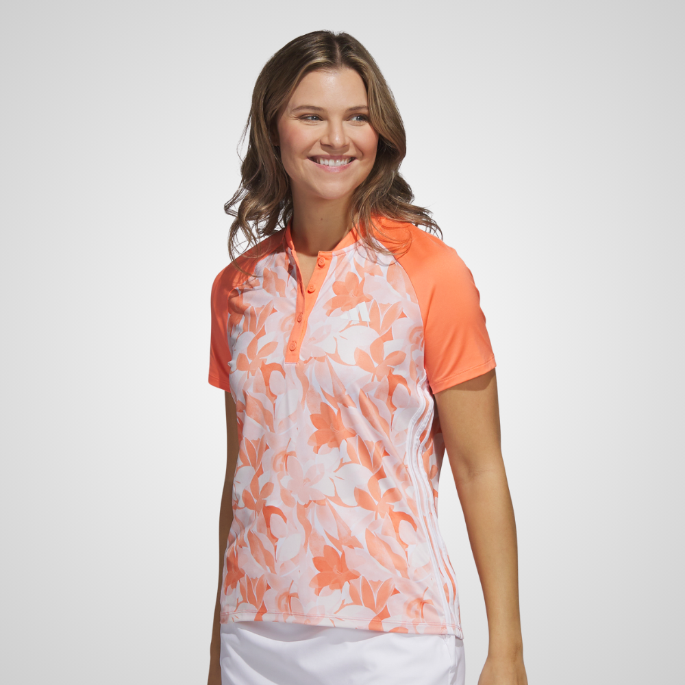 adidas Ladies Floral Golf Polo Shirt