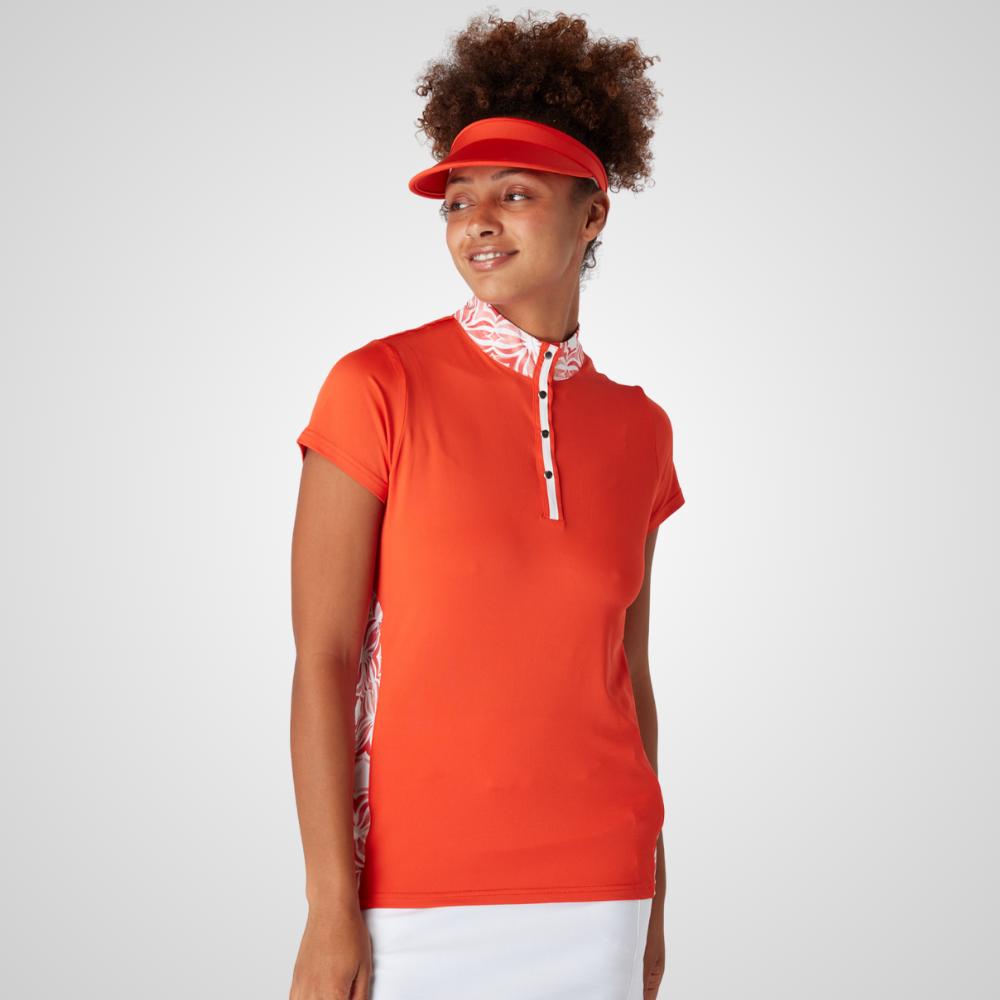 Swing Out Sister Ladies Clarissa Cap Sleeve Golf Polo Shirt