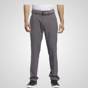 Model wearing adidas Men's Ultimate 365 Tapered Grey Five Golf Pants Front View