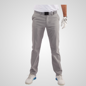 Model wearing Galvin Green Men's Noah Grey Golf Trousers Front View