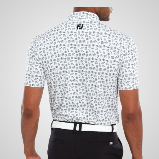 Picture of FootJoy Men's Travel Print Golf Polo Shirt