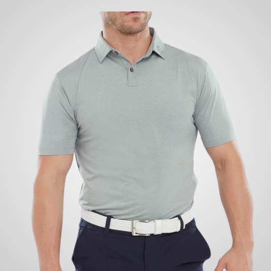 Picture of FootJoy Men's Heather Self Collar Lisle Golf Polo Shirt