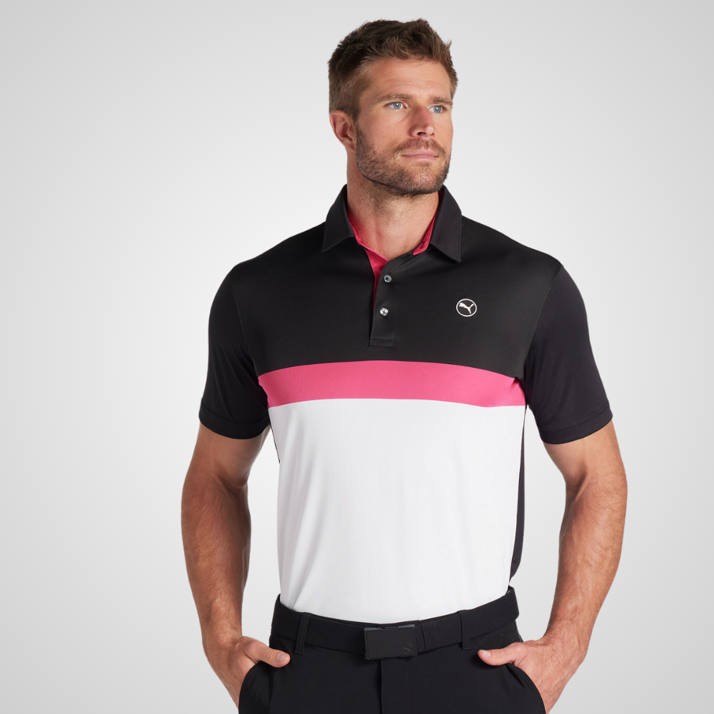 Puma Men's Pure Colourblock Golf Polo Shirt