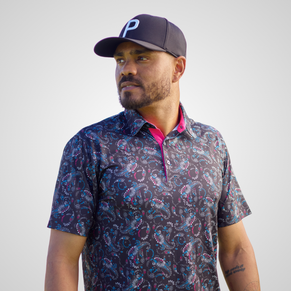 Puma Men's Cloudspun Paisley Golf Polo Shirt