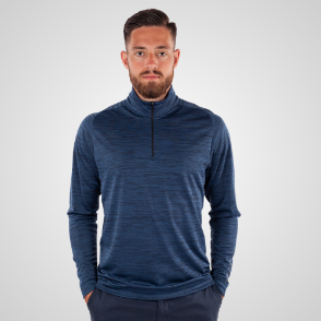 Model wearing Galvin Green Men's Dixon Navy Golf Sweater Front View