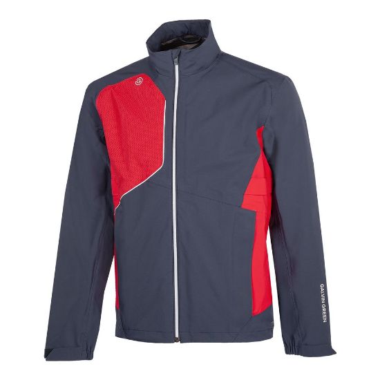 Galvin Green Ames Navy/Red Golf Jacket Front View