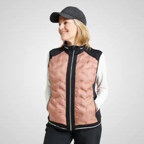 Model wearing Abacus Ladies Grove Hybrid Golf Vest Front View