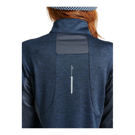 Model wearing Abacus Ladies Colinas Golf Midlayer Navy Rear View