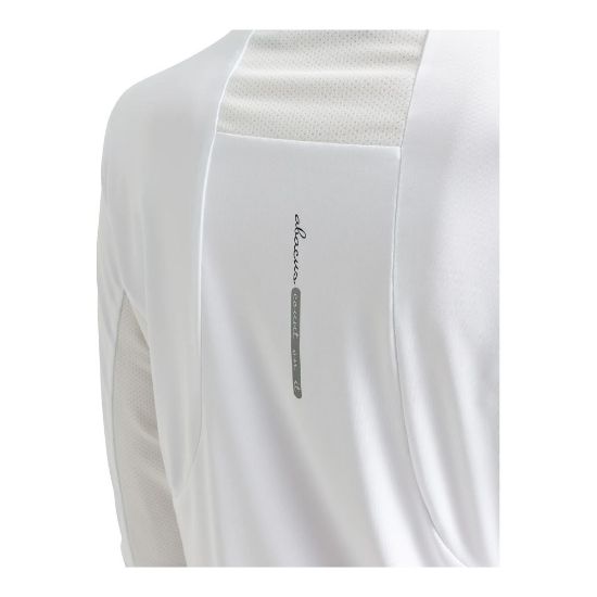 Model wearing Abacus Ladies Colinas Golf Midlayer White Rear View