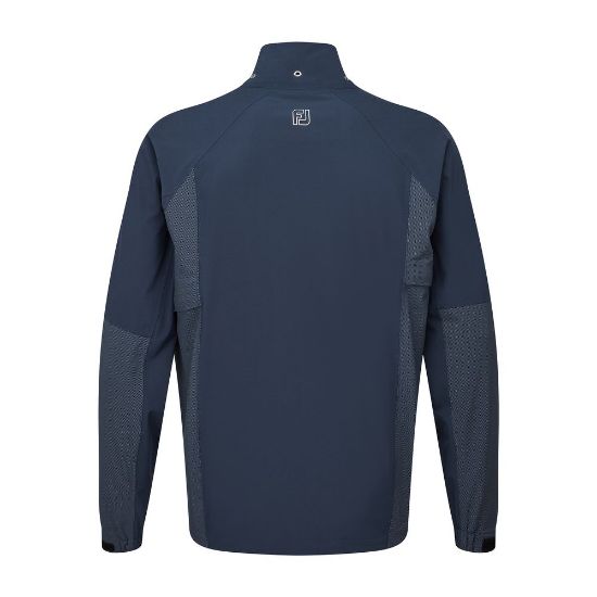 FootJoy Men's HydroTour Golf Rain Jacket in Navy Rear View