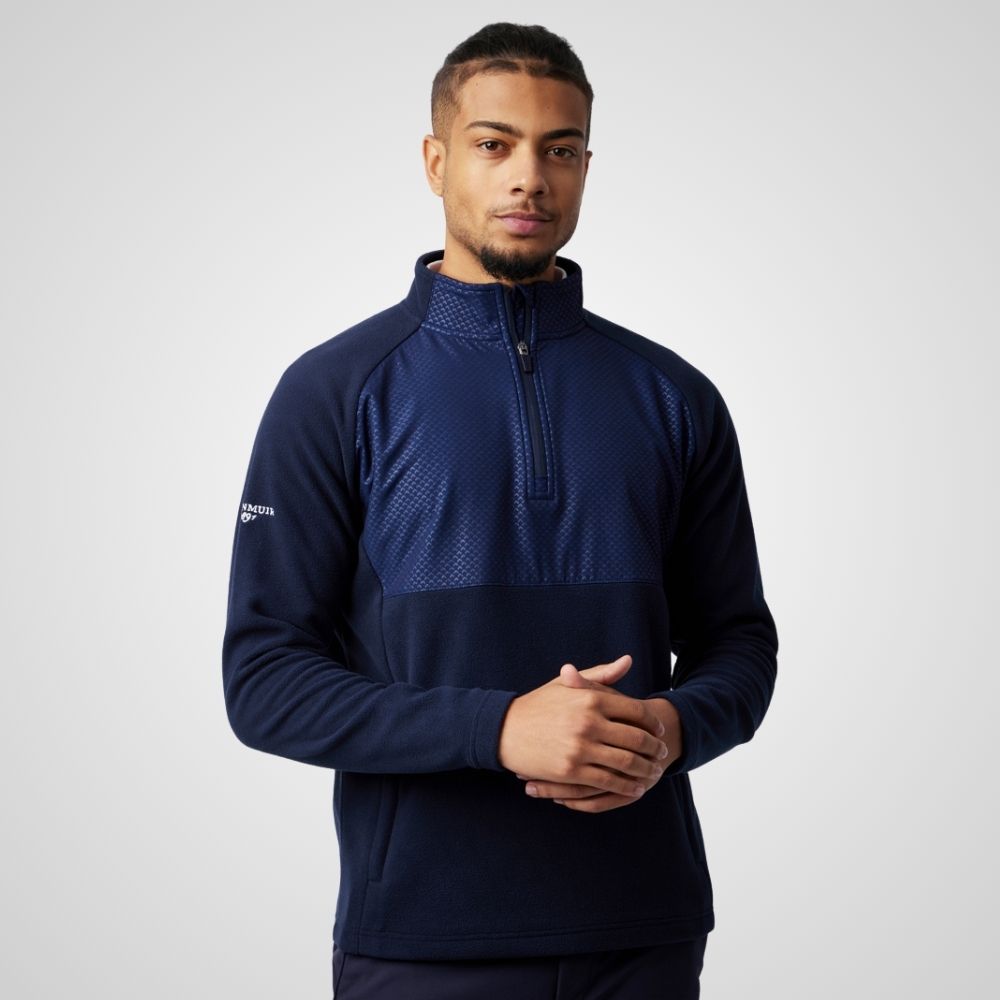 Glenmuir Men's Culross Fleece Hybrid Golf Midlayer