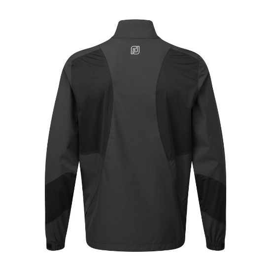 FootJoy Men's Hydrolite X Golf Rain Jacket Black Rear View