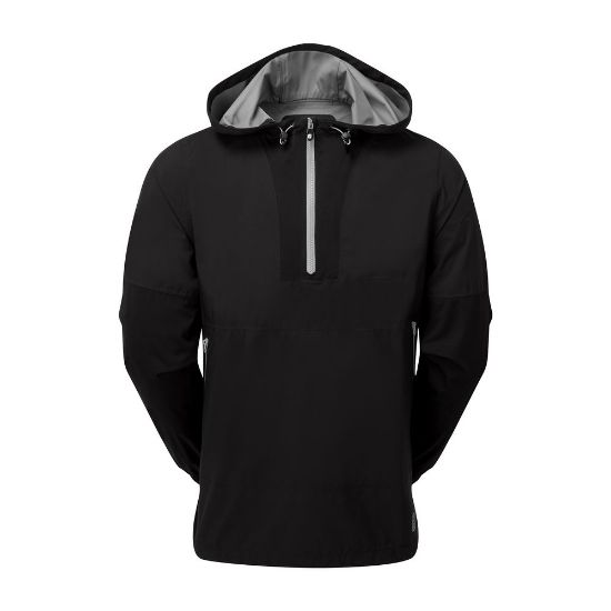 FootJoy Men's Hydrolite X Golf Rain Hoodie Black Front View