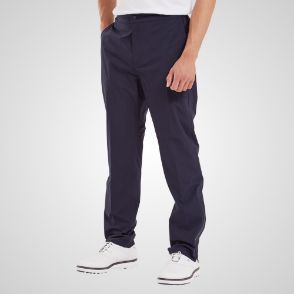 Model wearing FootJoy Men's HydroLite X Golf Rain Trousers Navy Front View