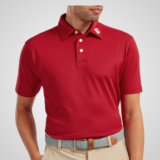 Picture of FootJoy Men's Stretch Pique Solid Golf Polo Shirt