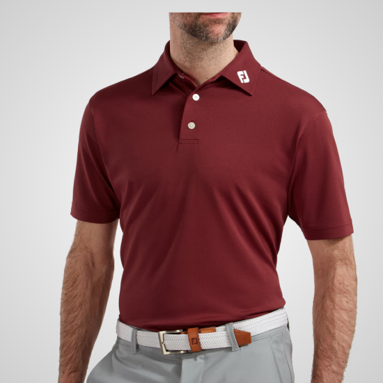 Picture of FootJoy Men's Stretch Pique Solid Golf Polo Shirt