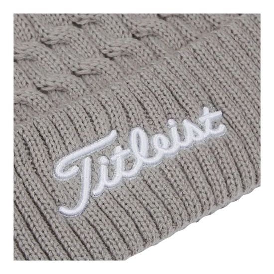 Picture of Titleist Cable Knit Pom Pom Golf Beanie