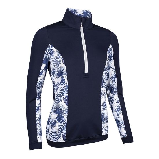 Glenmuir Ladies Carina Navy Golf Midlayer Front View