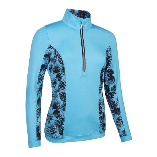 Glenmuir Ladies Carina Blue Golf Midlayer Front View