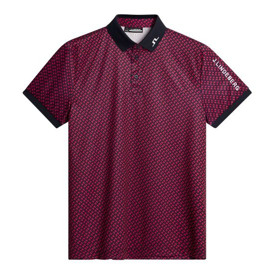 Picture of J.Lindeberg Men's Tour Tech Print Golf Polo Shirt