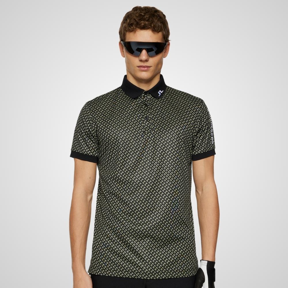 J.Lindeberg Men's Tour Tech Print Golf Polo Shirt