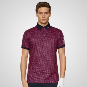 Picture of J.Lindeberg Men's Tour Tech Print Golf Polo Shirt