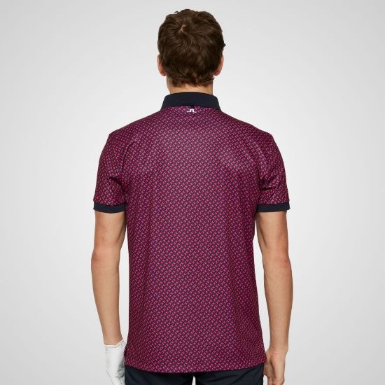 Picture of J.Lindeberg Men's Tour Tech Print Golf Polo Shirt