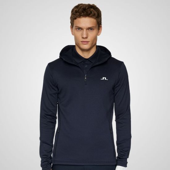 Picture of J.Lindeberg Men's Aerial 1/4 Zip Golf Hoodie