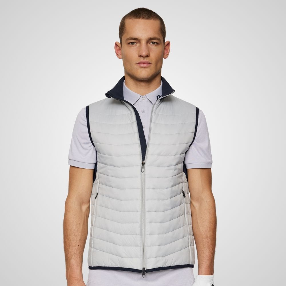 J.Lindeberg Men's Holden Quilt Hybrid Golf Vest