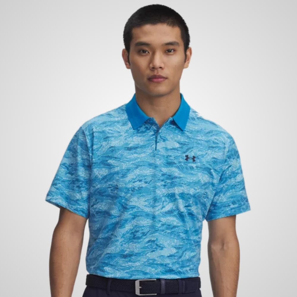 Under Armour Men's Drive Chill Printed Golf Polo Shirt