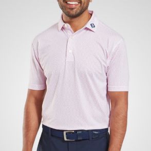 Picture of FootJoy Men's Wiggle Print Lisle Golf Polo Shirt