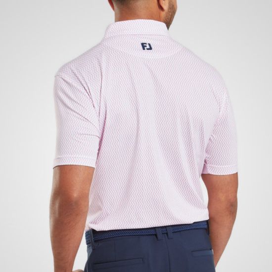 Picture of FootJoy Men's Wiggle Print Lisle Golf Polo Shirt