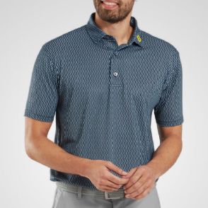 Picture of FootJoy Men's Wiggle Print Lisle Golf Polo Shirt