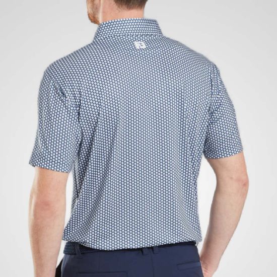 Picture of FootJoy Men's Houndstooth Geo Lisle Golf Polo Shirt