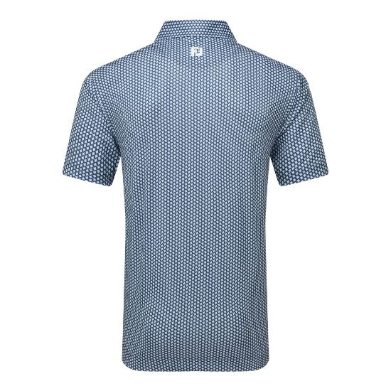 Picture of FootJoy Men's Houndstooth Geo Lisle Golf Polo Shirt