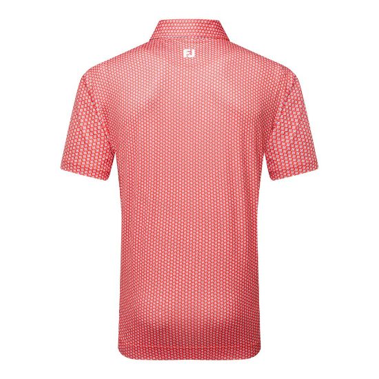 Picture of FootJoy Men's Houndstooth Geo Lisle Golf Polo Shirt