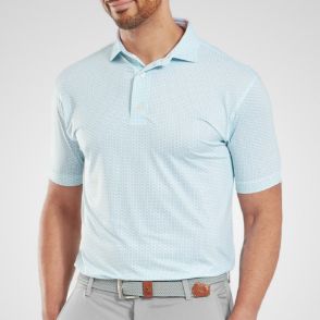 Picture of FootJoy Men's Houndstooth Geo Lisle Golf Polo Shirt