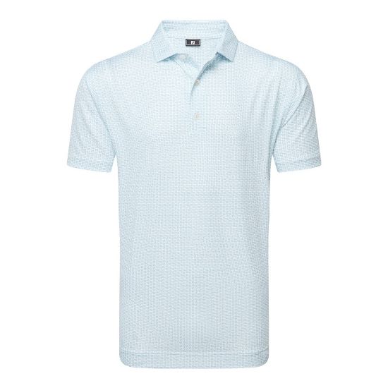 Picture of FootJoy Men's Houndstooth Geo Lisle Golf Polo Shirt