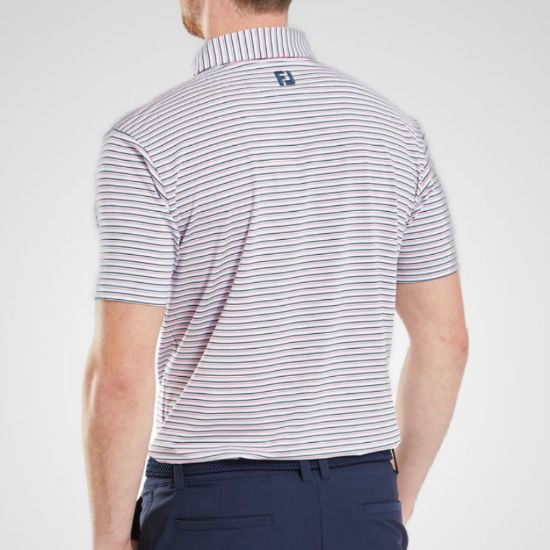 Picture of FootJoy Men's Balance Stripe Lisle Golf Polo Shirt