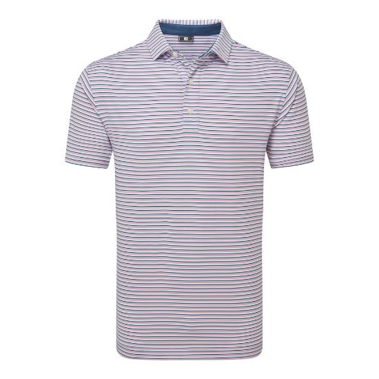 Picture of FootJoy Men's Balance Stripe Lisle Golf Polo Shirt