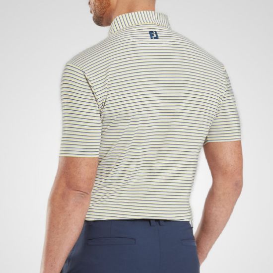 Picture of FootJoy Men's Balance Stripe Lisle Golf Polo Shirt