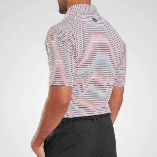 Picture of FootJoy Men's Balance Stripe Lisle Golf Polo Shirt