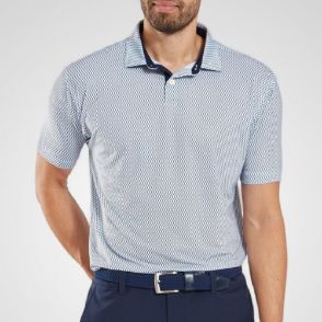 Picture of FootJoy Men's Irongate Print Lisle Golf Polo Shirt