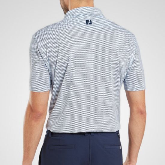 Picture of FootJoy Men's Irongate Print Lisle Golf Polo Shirt