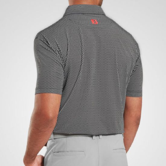 Picture of FootJoy Men's Irongate Print Lisle Golf Polo Shirt