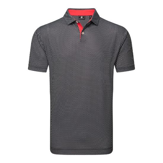 Picture of FootJoy Men's Irongate Print Lisle Golf Polo Shirt