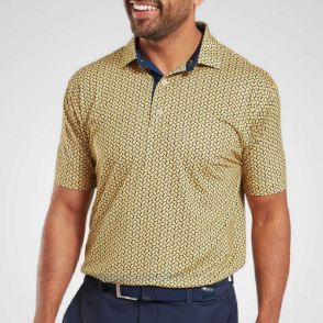 Picture of FootJoy Men's Citrus Print Lisle Golf Polo Shirt